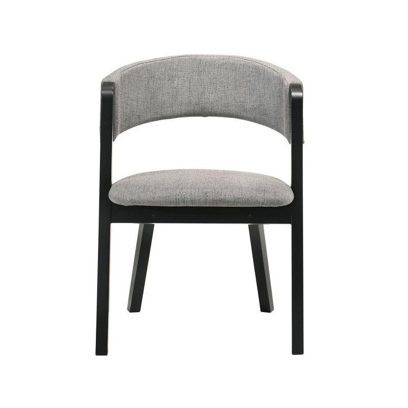 Set of 2 Rowan Upholstered Dining Chairs: Curved Back, Modern Style - Armen Living