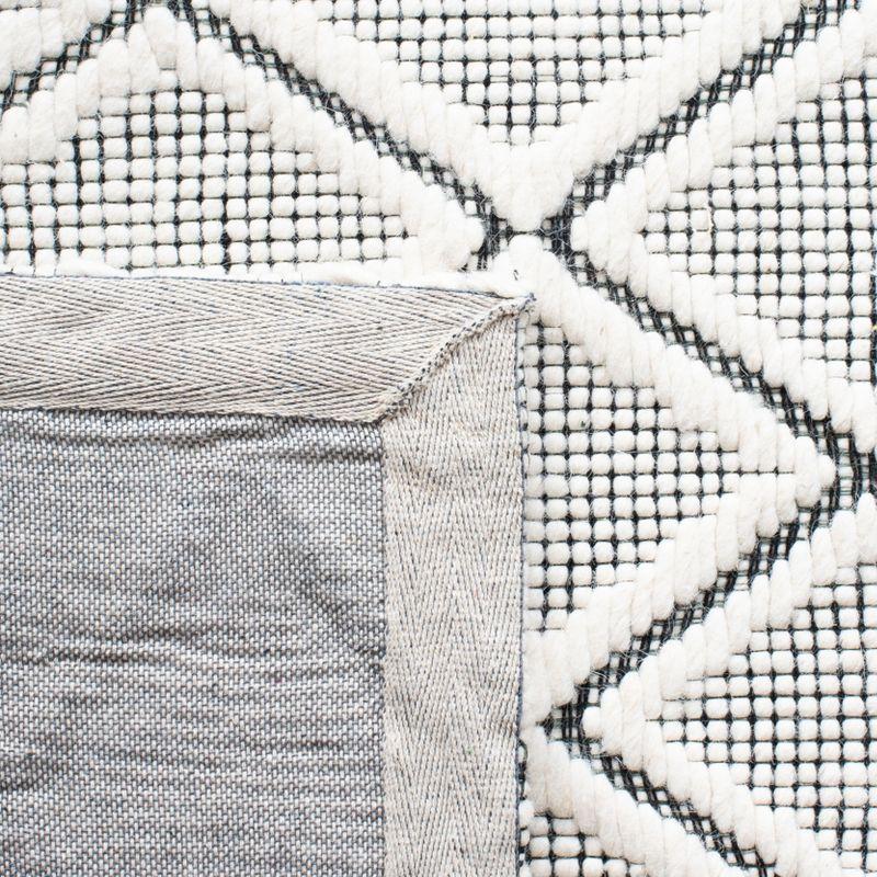 Marbella MRB321 Hand Woven Indoor Runner Rug - Ivory/Black - 2'3"x9' - Safavieh