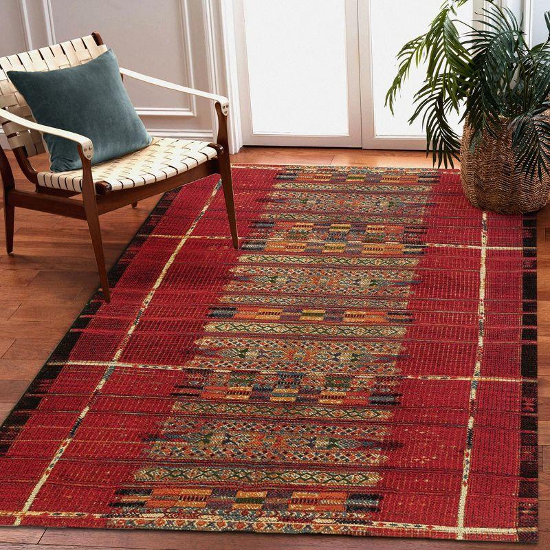 Liora Manne Marina Stripe Indoor/Outdoor Rug Red 6'6" x 9'4"