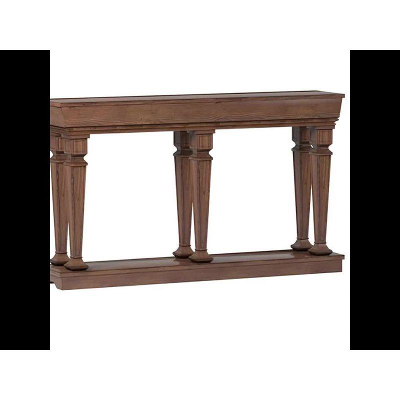 72" Garrison Accent Table Oak - Acme Furniture: Streamlined Sofa Table, Solid Wood, Display Shelf