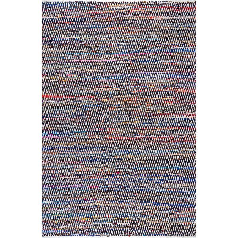 Indigo Hand Woven Cotton Blend 3' x 5' Area Rug