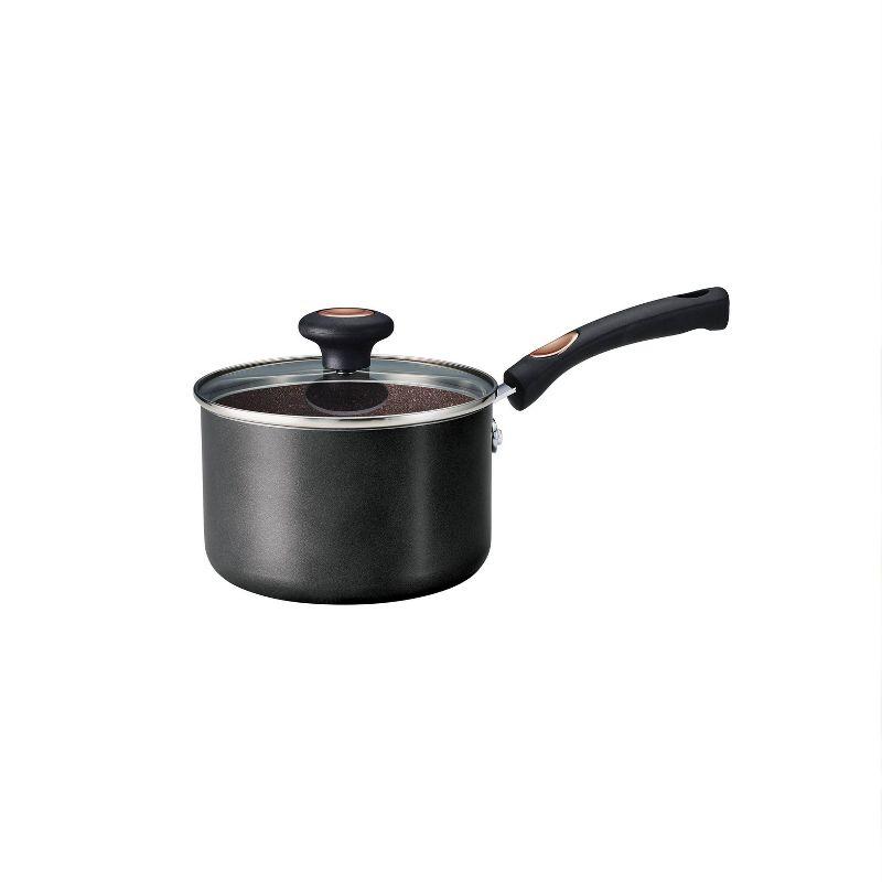 Tramontina 2-Quart Black Aluminum Nonstick Sauce Pan with Lid