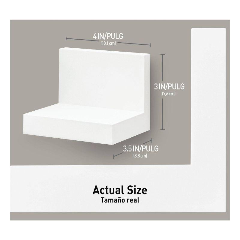 Command Display Ledges White: Floating Wall Shelf Set, 2 Picture Ledges, Off-White, Plastic, No Tools Needed