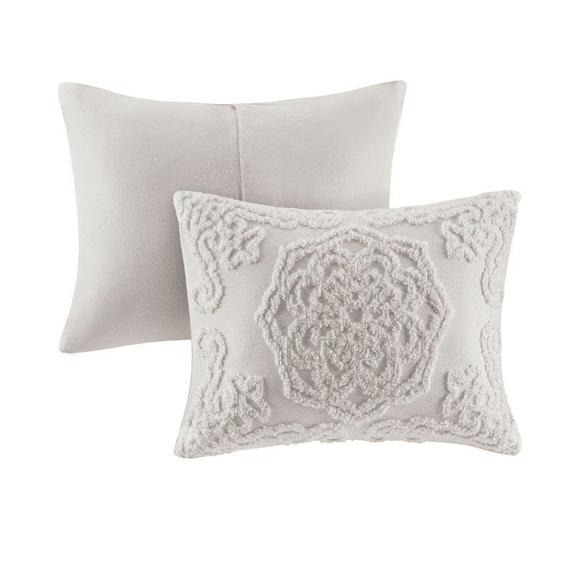 Madison Park Laetitia Tufted Chenille Cotton 3 Piece Medallion Duvet Cover Set