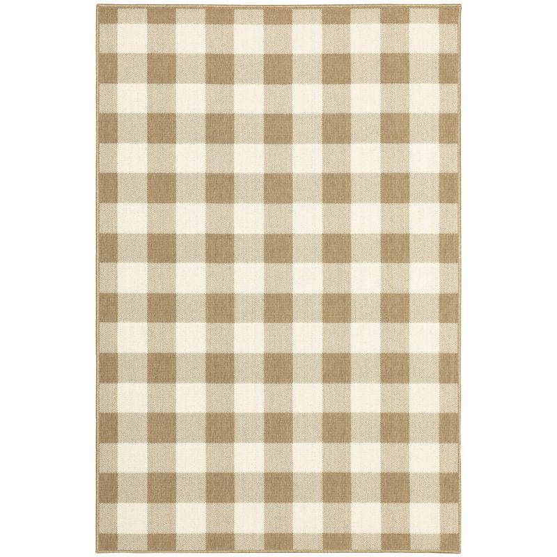 Oriental Weavers Marina 2598I Tan/ Ivory Indoor/Outdoor Area Rug - 6'7" x 9'6"