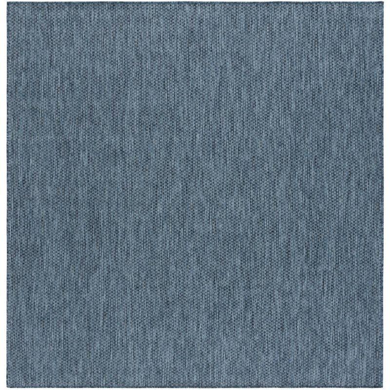 Beach House BHS260 Machine Made Loomed Area Rug - Navy - 6'-7" X 6'-7"  Square - Safavieh