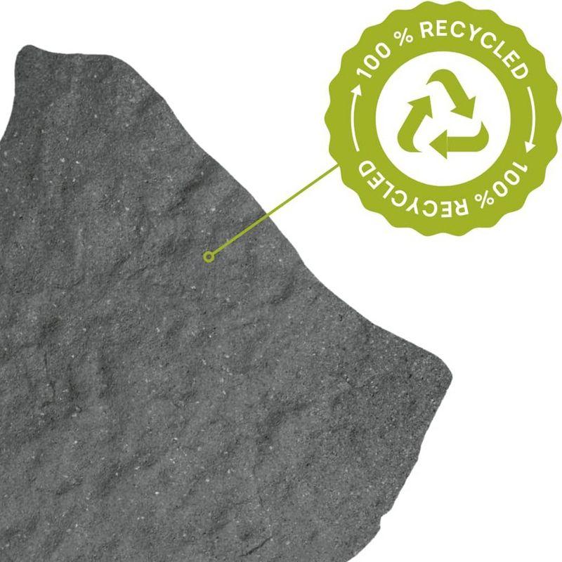 Multy Home Garden Central 18" x 18" Natural Rock Stepping Stones in Grey, 4-pack, Made with Rubber materials & Reviews | Wayfair