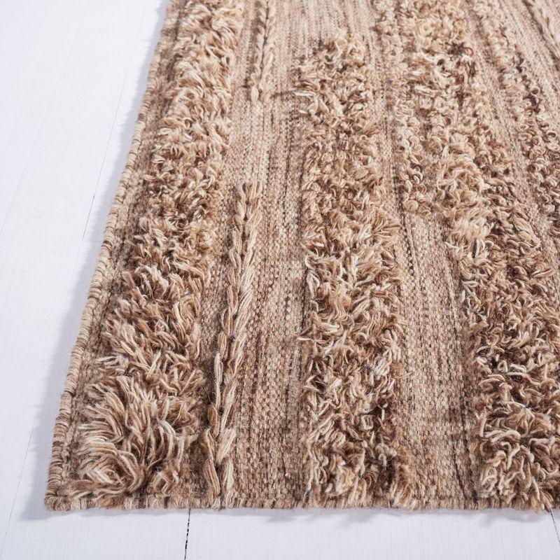 Hartzler Hand-Woven Flatweave Wool/Cotton Brown/Beige Area Rug