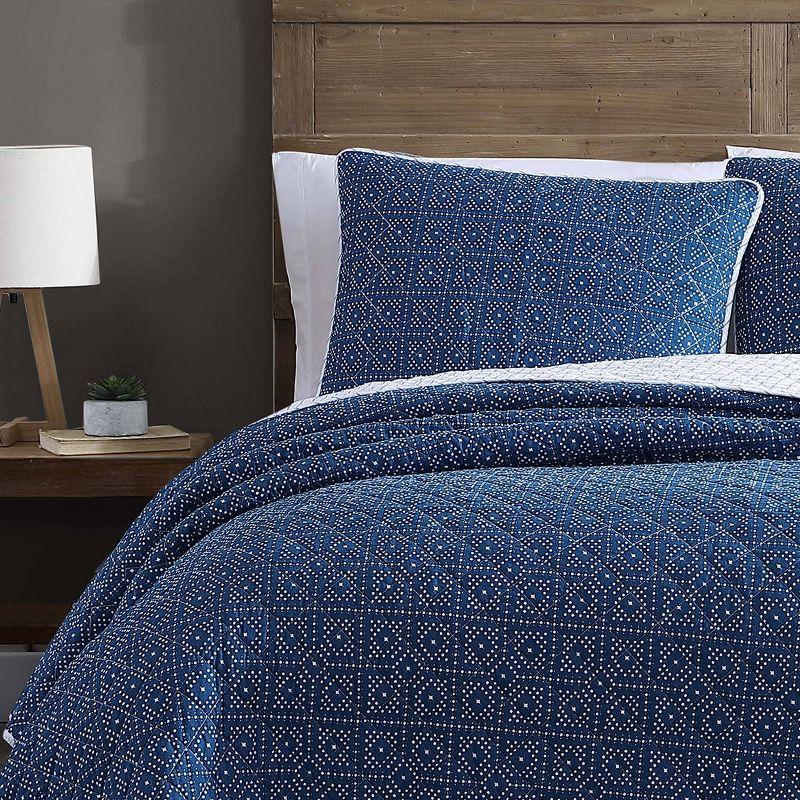 Wrangler Hamilton Blue Cotton Quilt Set