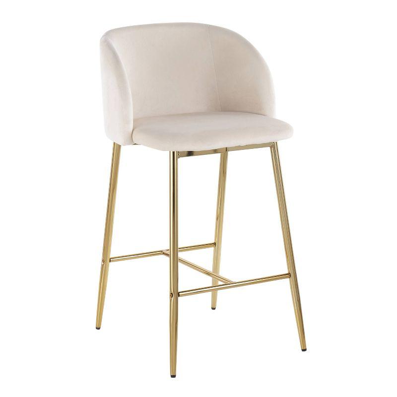 Set of 2 Fran Contemporary Counter Height Barstools - LumiSource