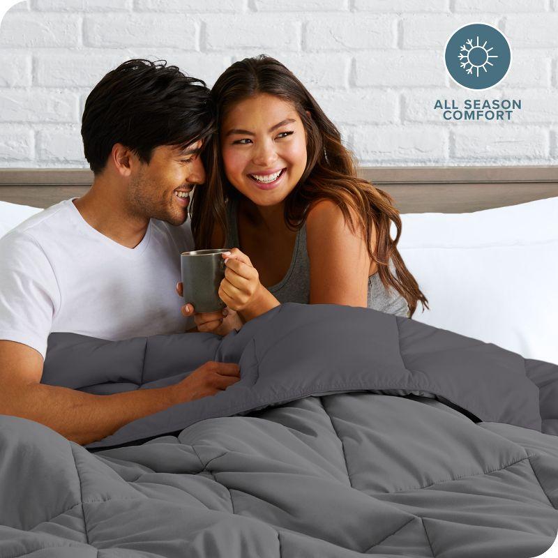 Bare Home Premium Ultra Soft Modern & Contemporary Box Stitch Comforter