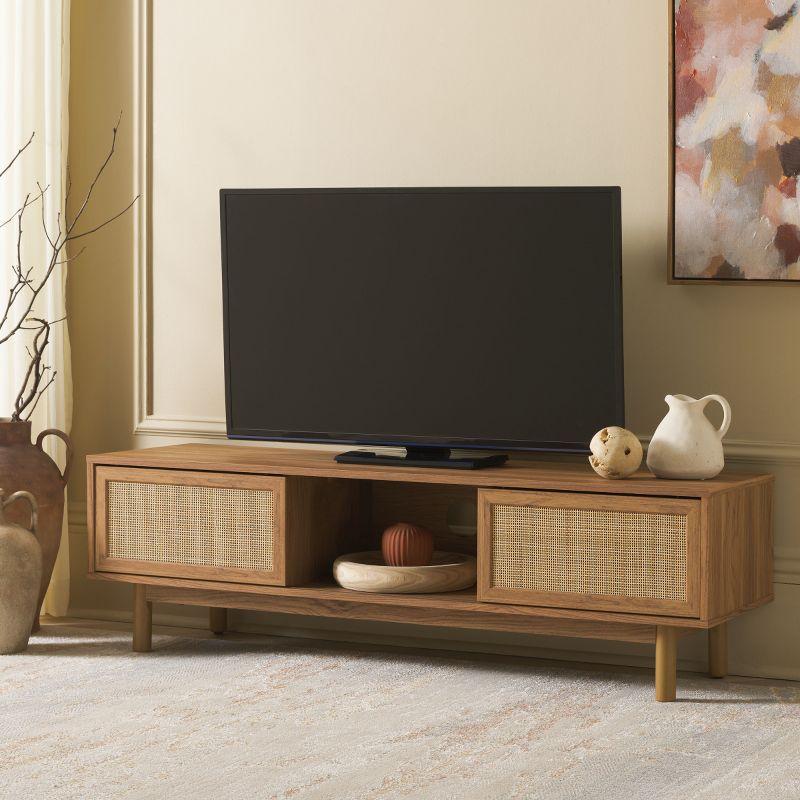 Aino 2 Door Media Stand - Oak/Natural - Safavieh