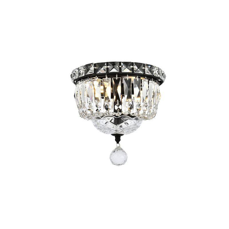 Elegant Lighting Tranquil 8 inch black flush mount