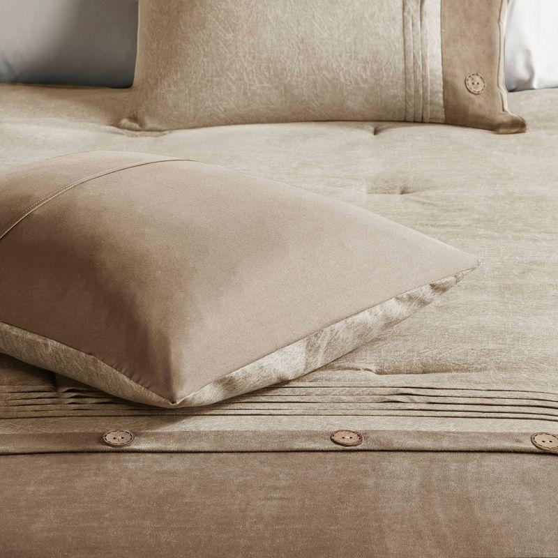 Madison Park Boone 7 Piece Faux Suede Comforter Set