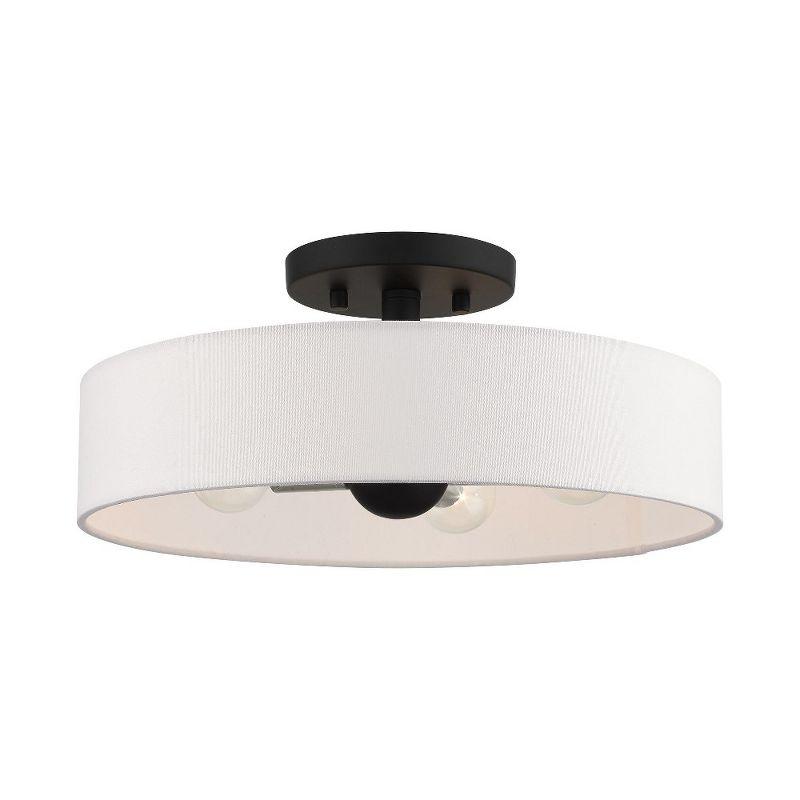 Livex Lighting Venlo 4 - Light Semi-Flush Mount in  Black/Brushed Nickel