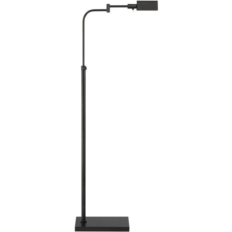 Classic Dark Bronze Adjustable Pharmacy Floor Lamp with Swing Arm