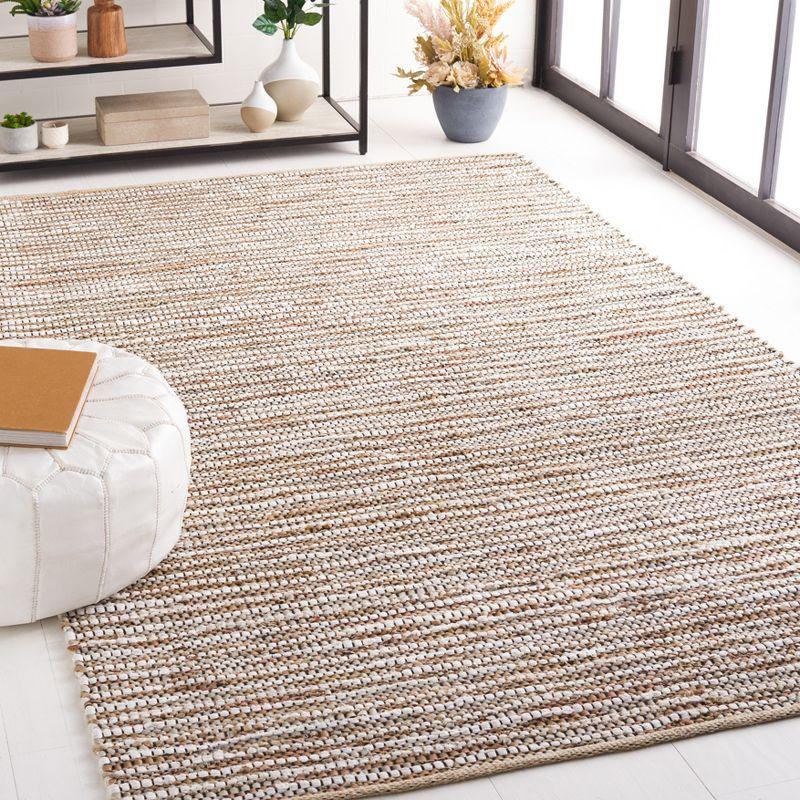 Vintage Leather VTL205 Hand Woven Area Rug - Beige/Ivory - 6'x6' - Safavieh.