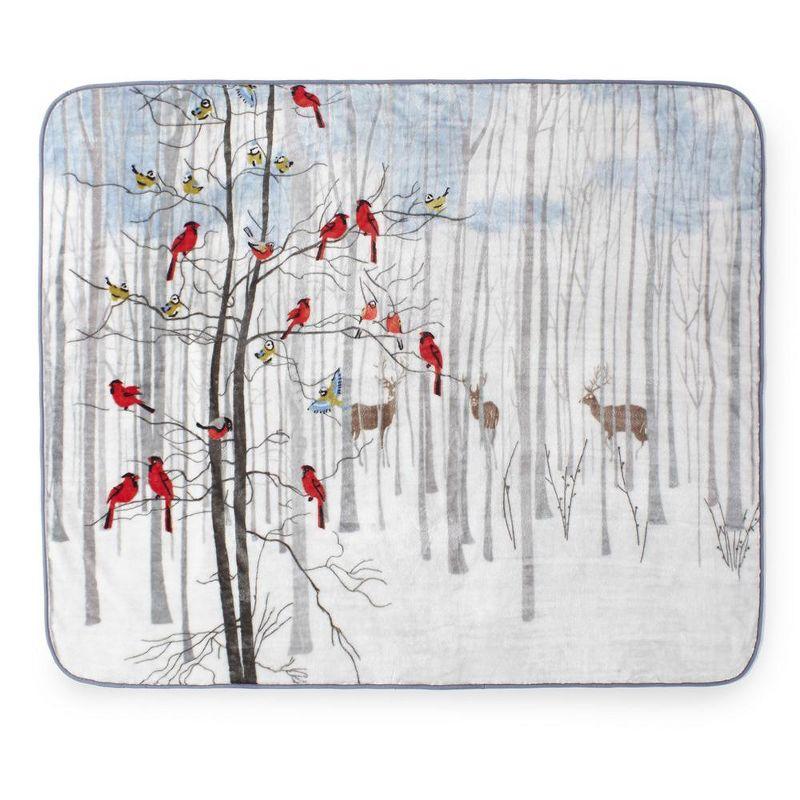 Forest Friends High Pile Fleece Throw Blanket