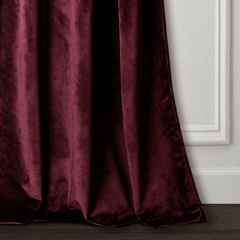 Prima Velvet Solid Velvet Room Darkening Curtain Pair