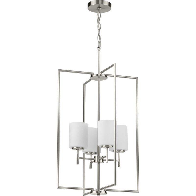 Elegant Replay Black and Brushed Nickel 4-Light Foyer Pendant