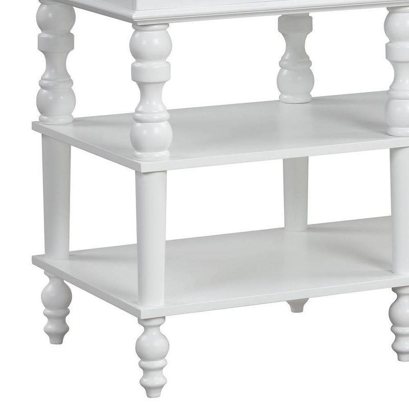 Acme Furniture Rorratt Kitchen Island Marble Top/White Finish