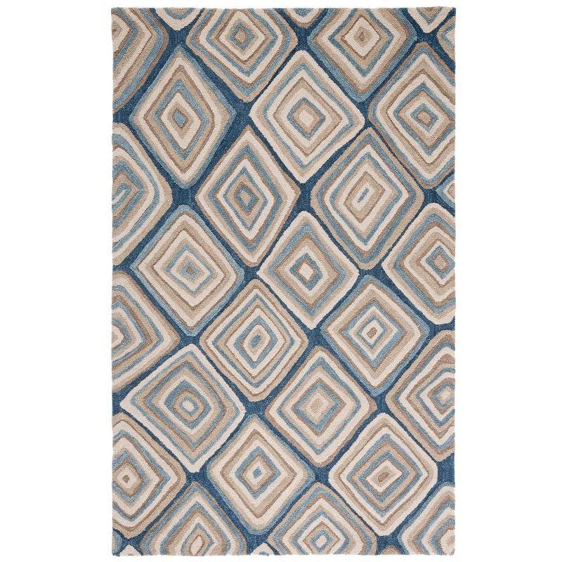 Aspen APN350 Hand Tufted Indoor Area Rug - Blue/Beige - 8'x10' - Safavieh