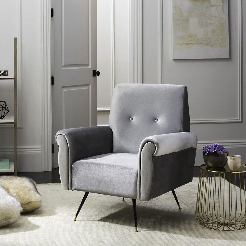 Mira Accent Chair - FOX6285 - Light Grey - Safavieh