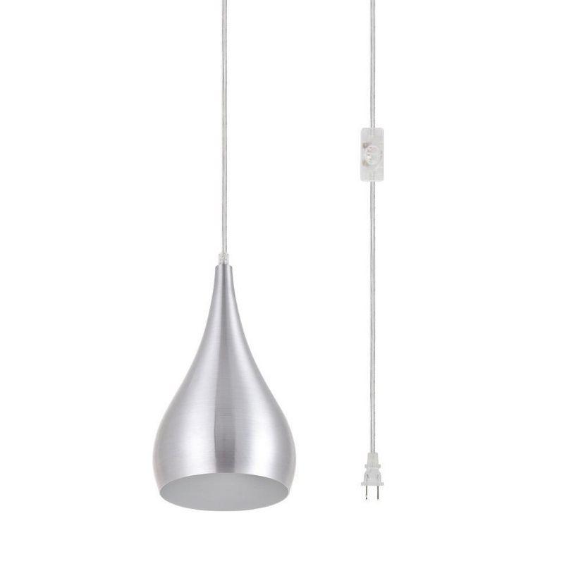 Elegant Lighting Nora 1 Light Burnished nickel plug-in pendant