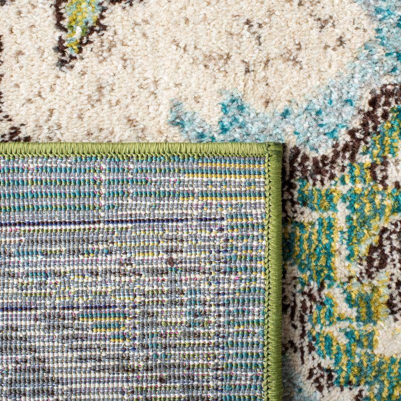 Madison MAD484 Power Loomed Indoor Area Rug - Green/Light Blue - 8'x10' - Safavieh