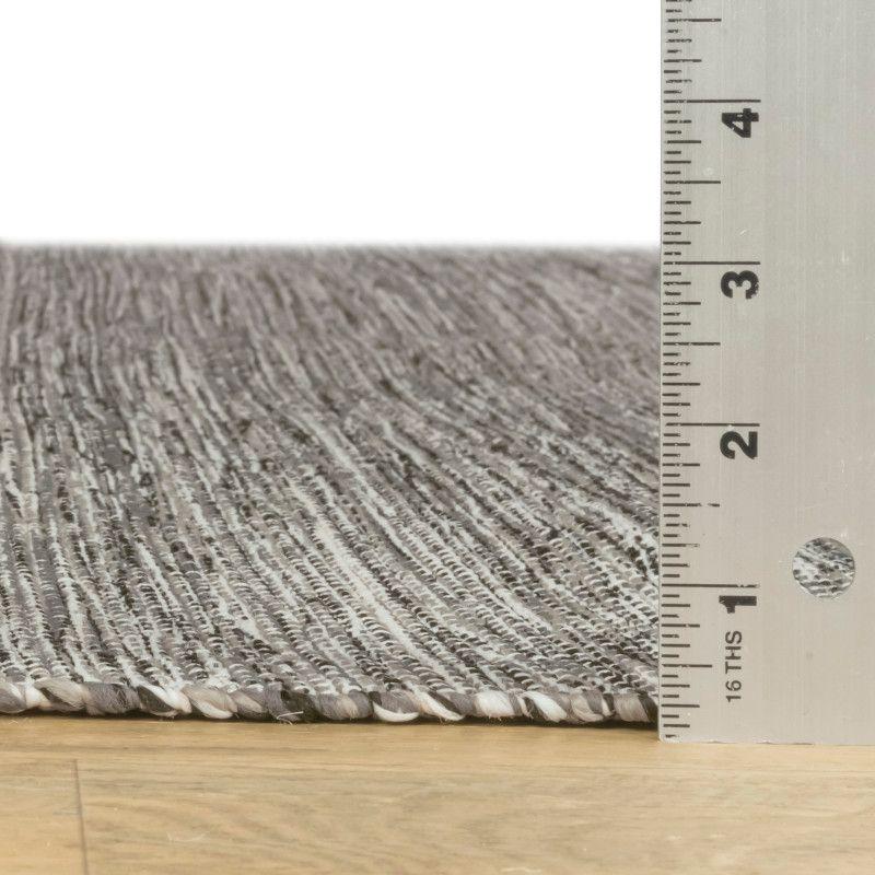 Solid Grey Handwoven Handwoven Indoor/Outdoor Rug