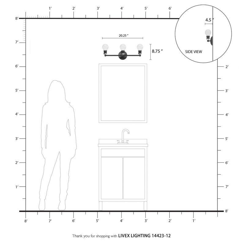 Livex Lighting Lansdale 3 - Light Vanity in  Satin Brass