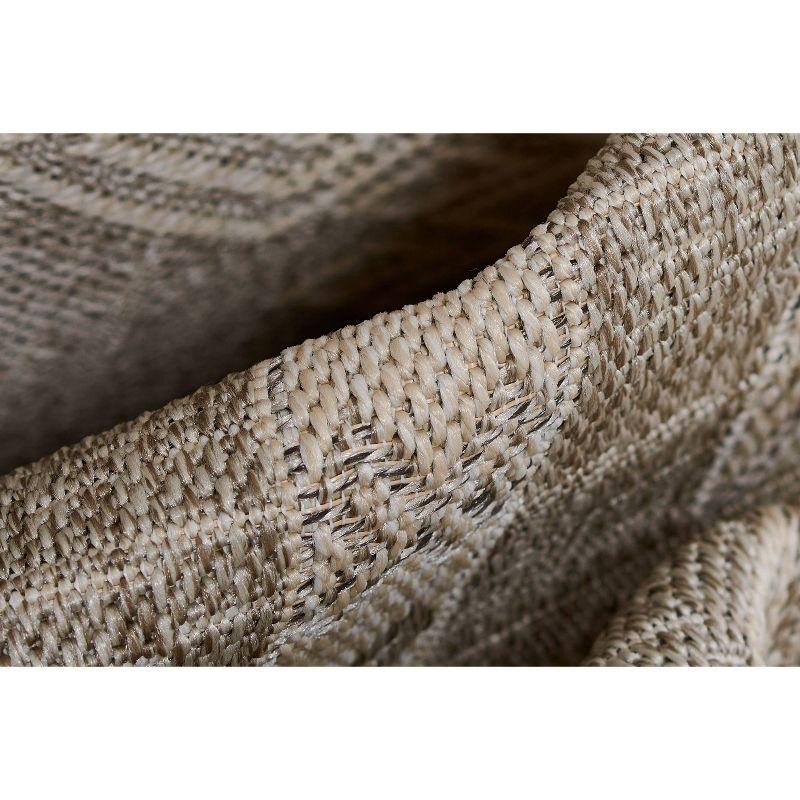 Momeni 5'3"x7' Hampton Jaxon Machine Loomed Indoor/Outdoor Area Rug Gray: Geometric Rectangle, Low Pile Polypropylene