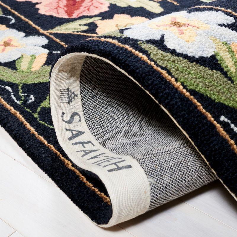 Chelsea HK311 Handmade Area Rug - 4'x4' - Black - Safavieh