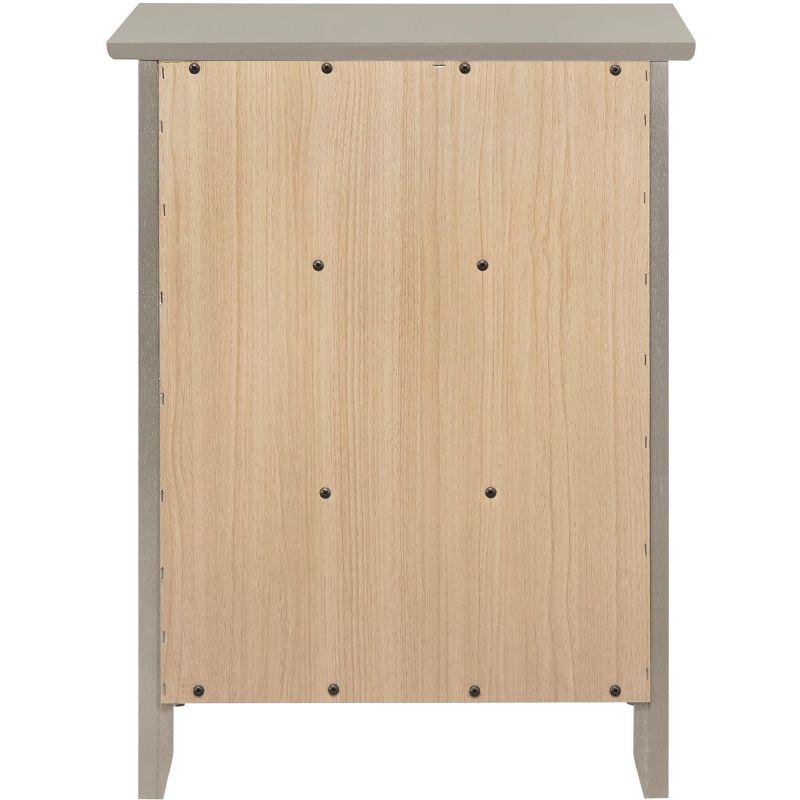 Passion Furniture Daniel 3-Drawer Silver Champagne Nightstand (25 in. H x 19 in. W x 15 in. D)
