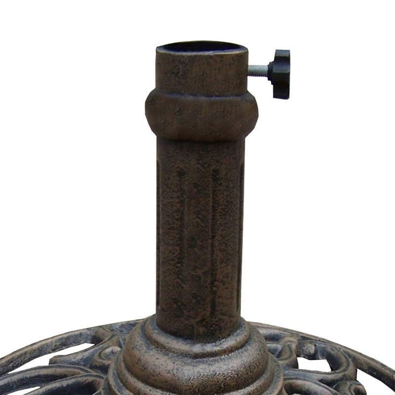 23lb Round Umbrella Stand Bronze - Oakland Living: For Market & Half Canopy, Steel Hardware