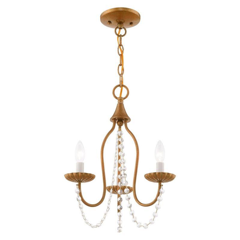Livex Lighting Alessia 3 - Light Chandelier in  Antique Gold Leaf
