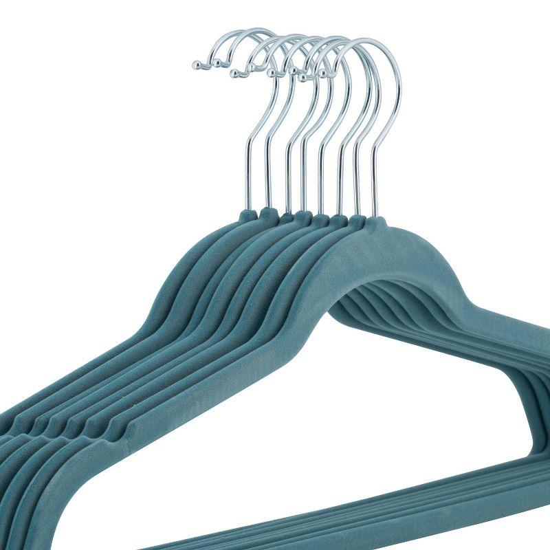 Laura Ashley 25pk Deluxe Velvet Hangers Dusty Blue