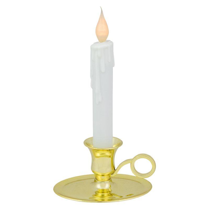 Northlight LED Lighted Window Candle with Oval Handle Base - 8"