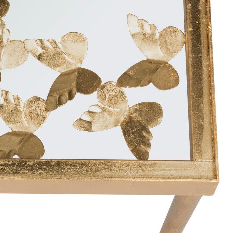 Rosalia Butterfly Console Table - Gold/Glass - Safavieh