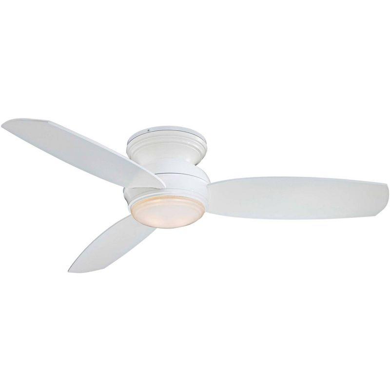 44" Minka Aire Vintage Hugger Outdoor Ceiling Fan with LED Light White Wet Rated for Patio Exterior House Porch Gazebo Garage Barn