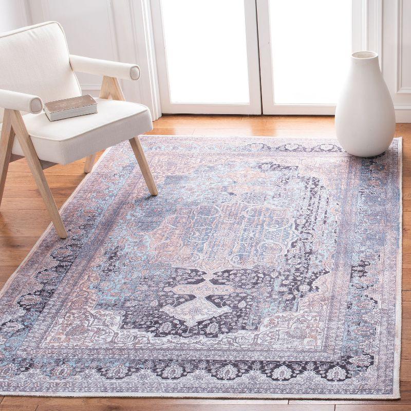 Elysian 9' x 12' Off-White and Light Blue Hand-Knotted Area Rug