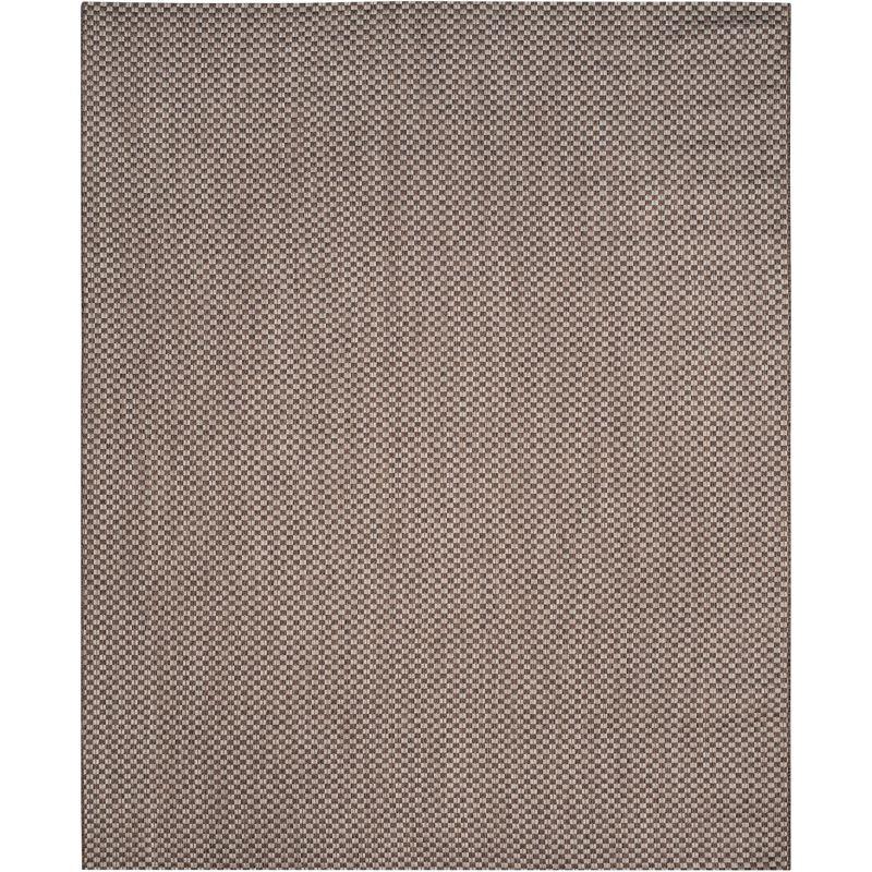 Courtyard CY8653 Power Loomed Indoor and Outdoor Area Rug - Light Brown/Light Grey - 8'x11' - Safavieh