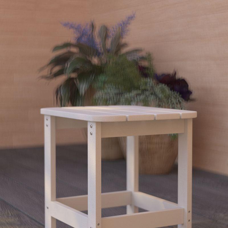 Merrick Lane Poly Resin Indoor/Outdoor All-Weather Adirondack Side Table