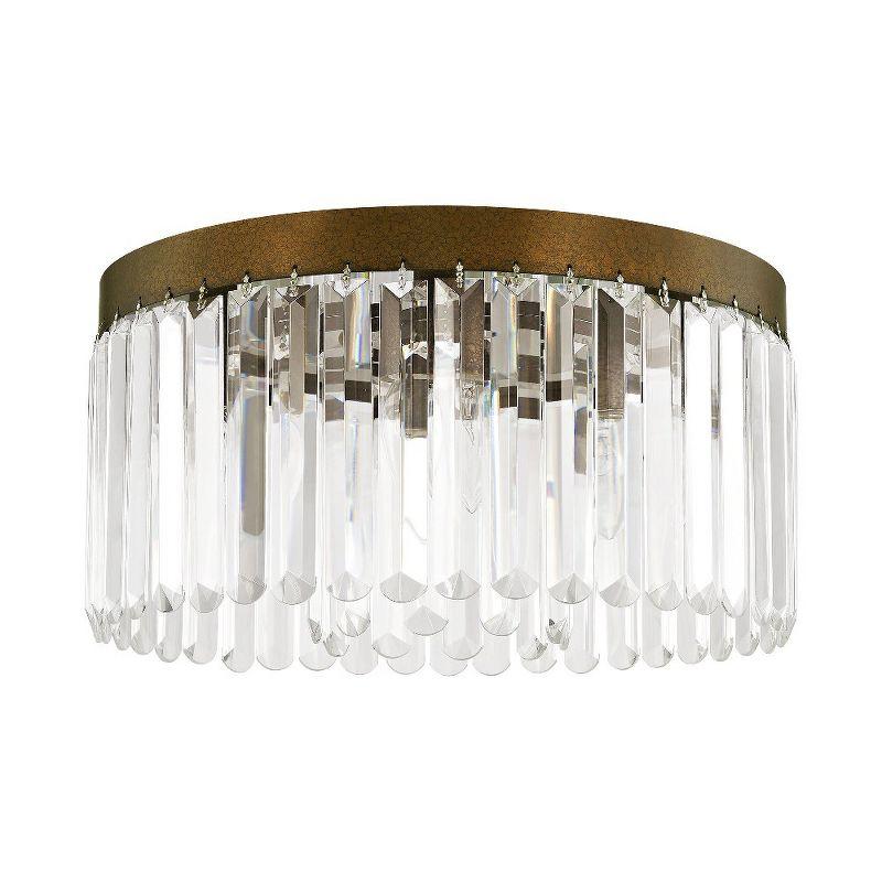 Livex Lighting Ashton 5 - Light Flush Mount in  Hand Painted Palacial Bronze