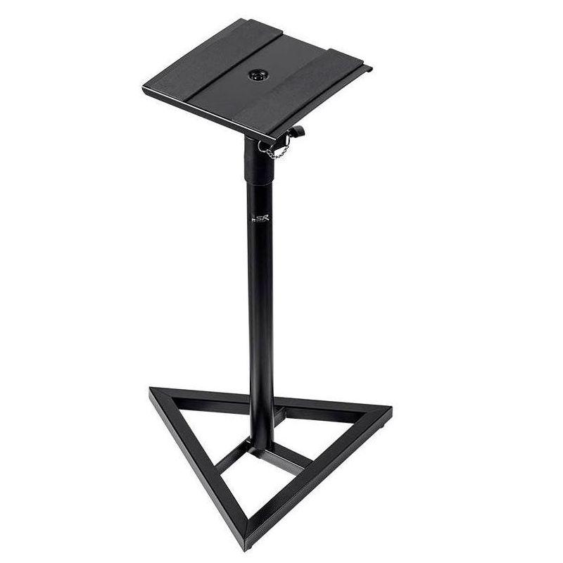 Monoprice Studio Monitor Speaker Stands (Pair) 130 lbs. Weight Capacity, Adjustable Height From 27in-45in - Stage Right Series