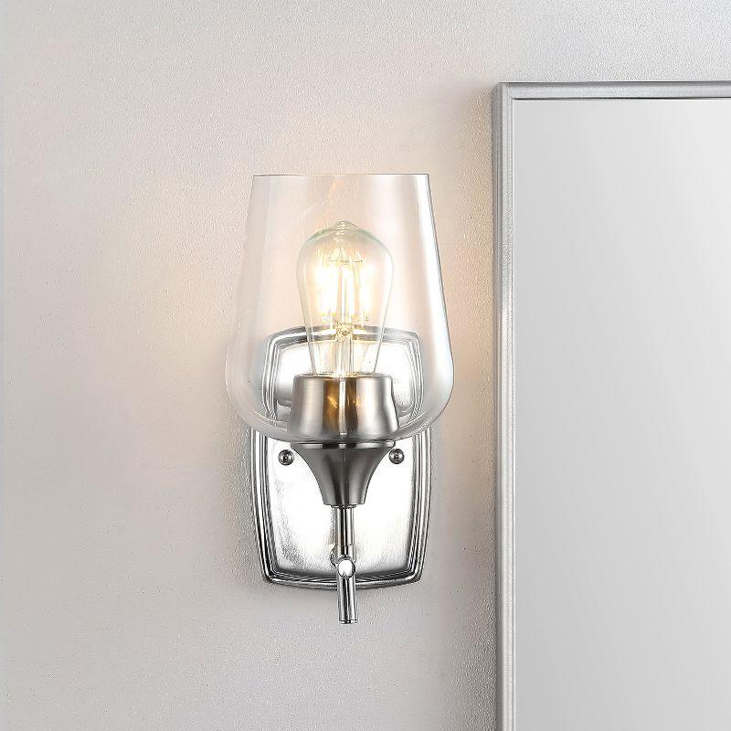 Valda Wall Sconce - Nickel/Clear - Safavieh