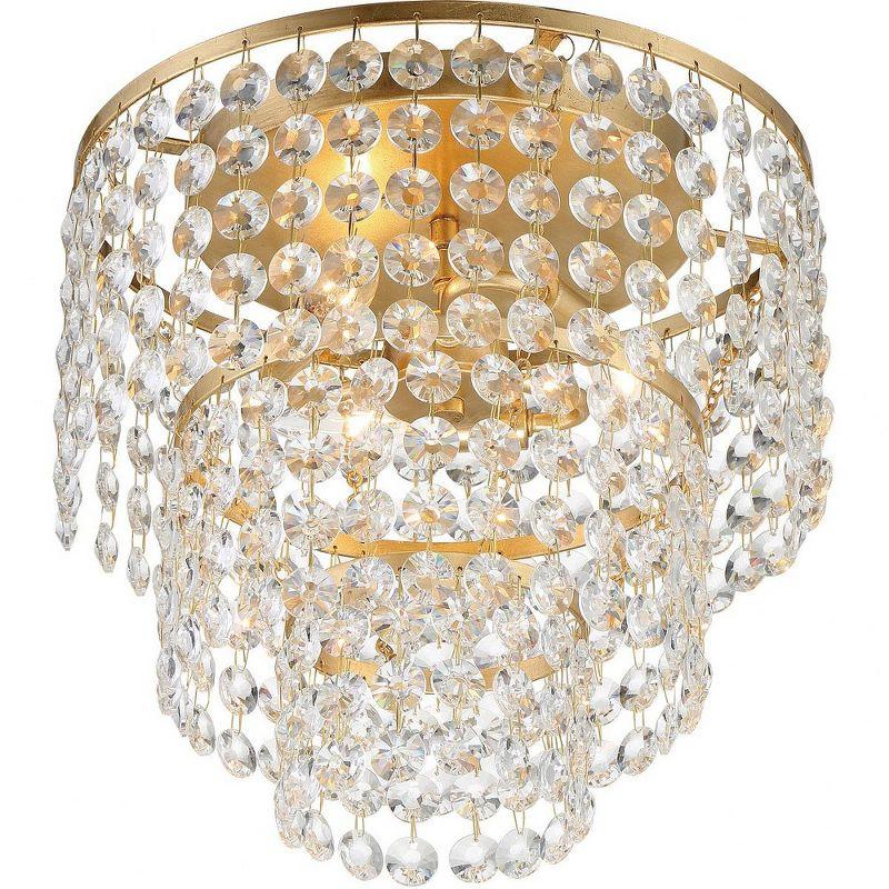 Crystorama Lighting Gabrielle 3 - Light Flush Mount in  Antique Gold