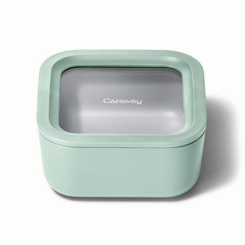 Mist Green Ceramic Coated Glass Lunch Box Container