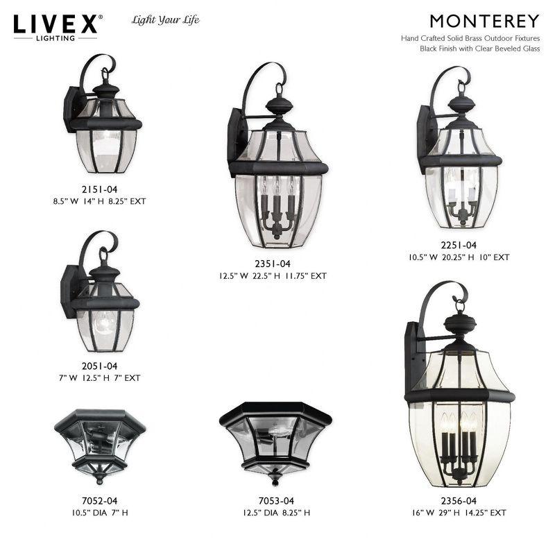 Livex Lighting Monterey 3 - Light Wall Light in  Black