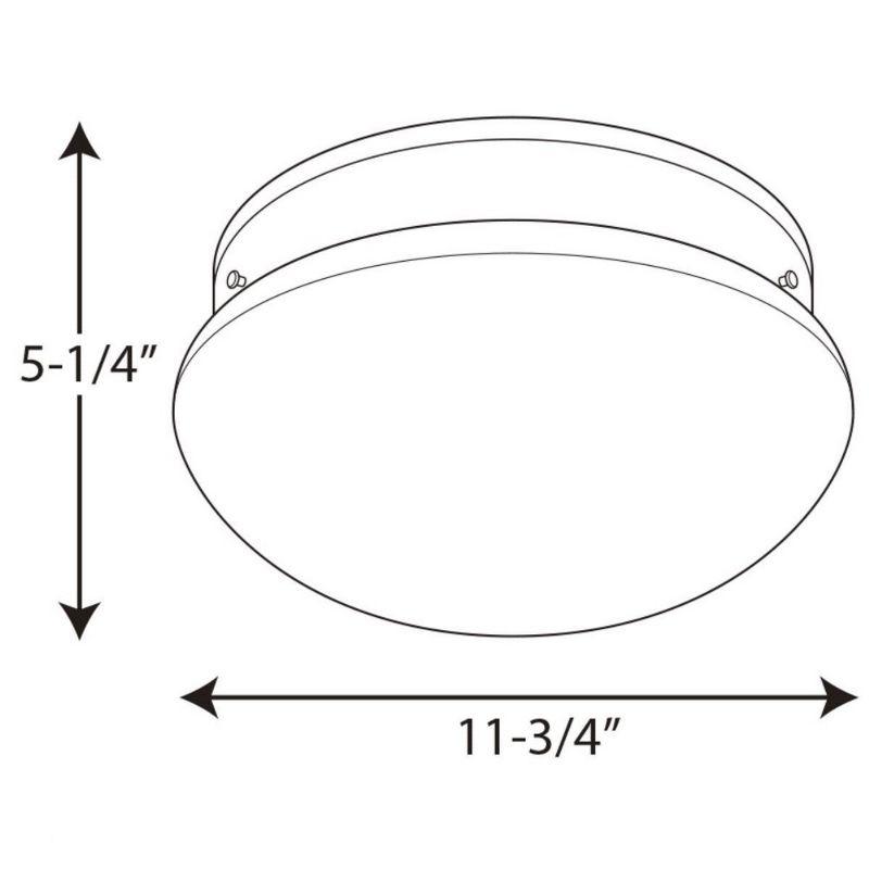 White Glass 2-Light Flush Mount Ceiling Fixture